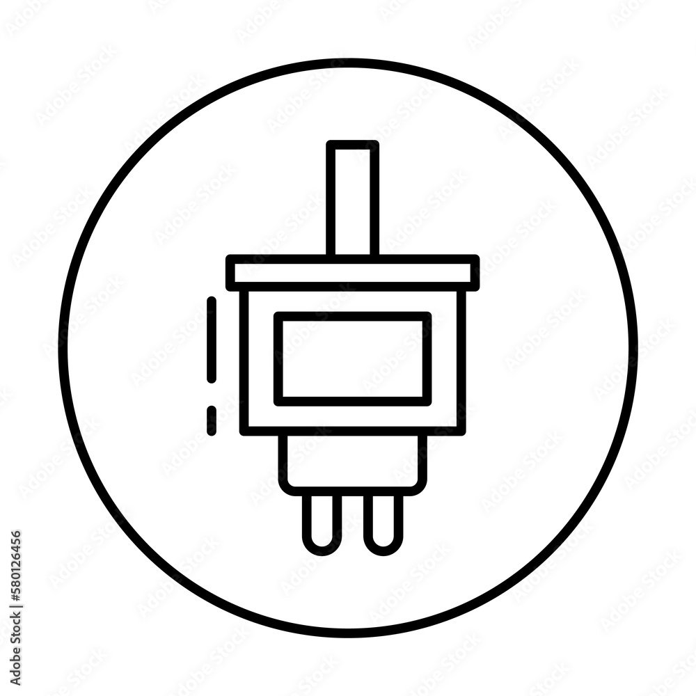 Poster charger, connector icon. simple line, outline elements of connectors and cables icons for ui and ux,
