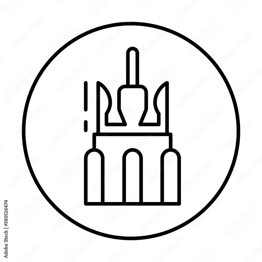 Poster plug, connector icon. simple line, outline elements of connectors and cables icons for ui and ux, we