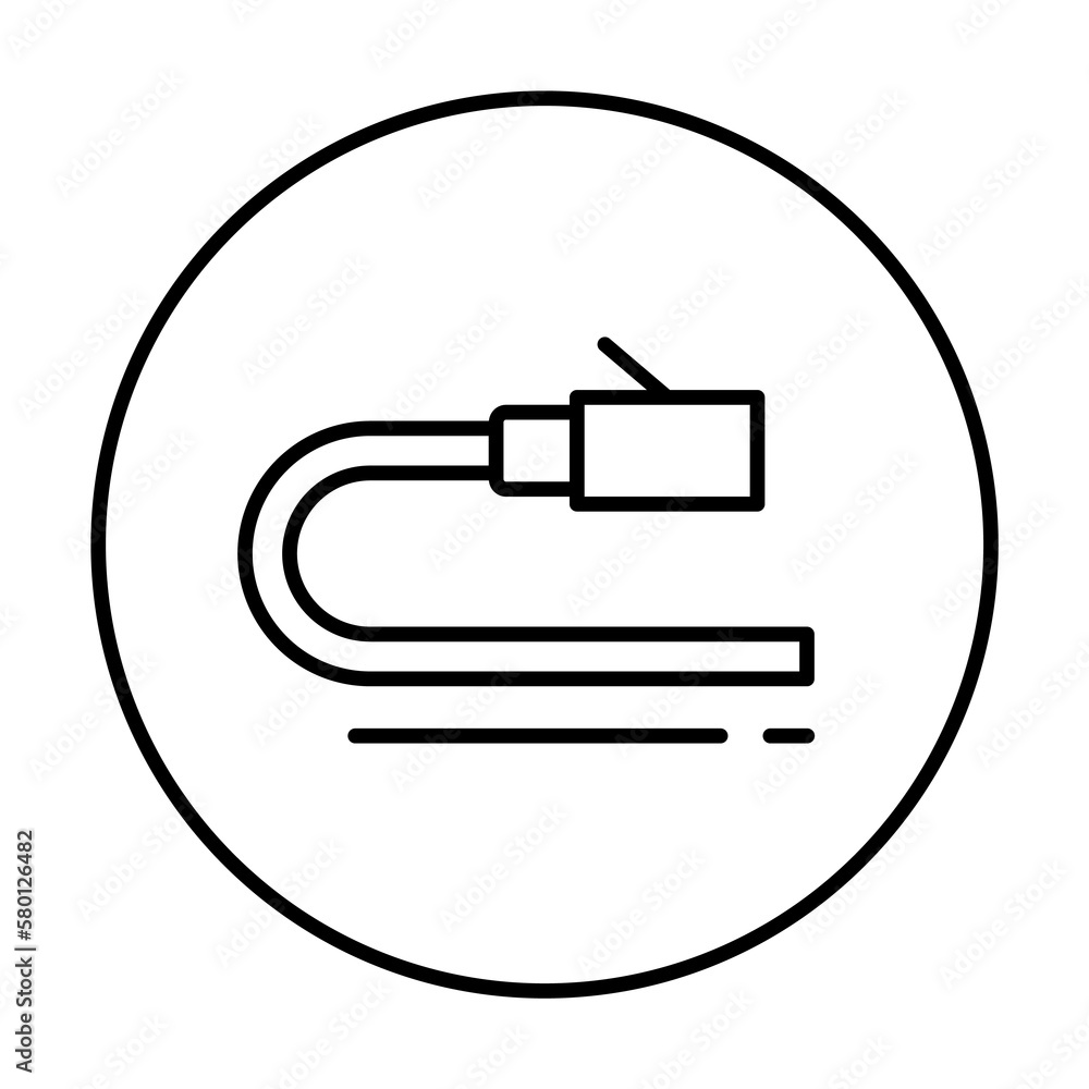 Poster network cable, connector icon. simple line, outline elements of connectors and cables icons for ui a