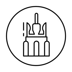 Plug, connector icon. Simple line, outline elements of connectors and cables icons for ui and ux, website or mobile application on white background