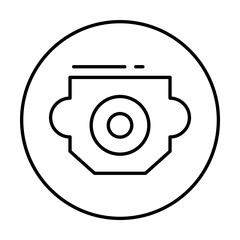 Audio, connector icon. Simple line, outline elements of connectors and cables icons for ui and ux, website or mobile application on white background