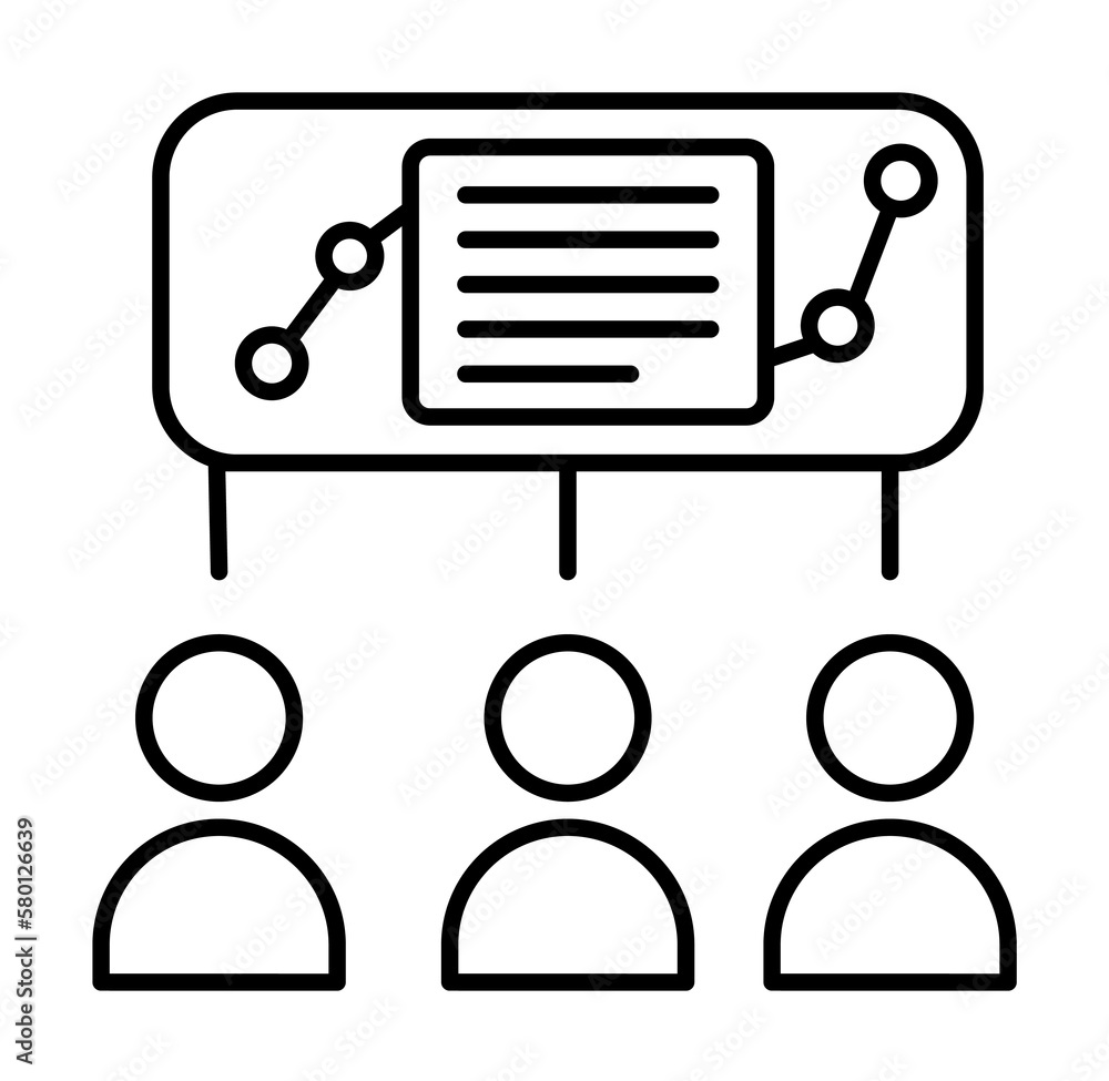 Poster customer users behavior document icon. element of consumer behavior line icon on white background