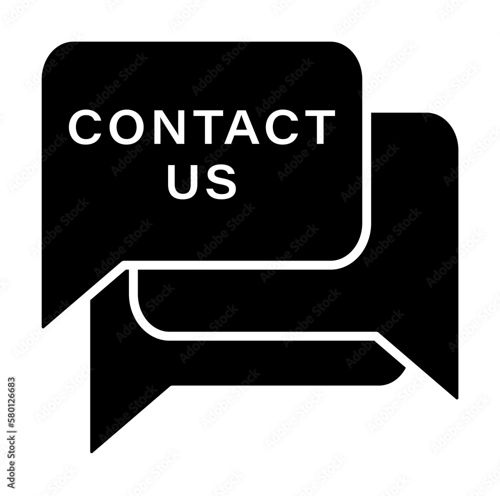 Aufkleber chat bubbles contact us icon. simple connection sign icons for ui and ux, website or mobile applicat
