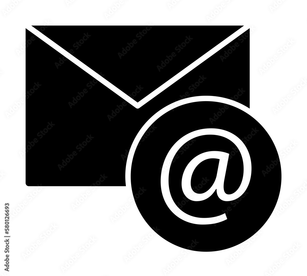 Poster message mail icon. simple connection sign icons for ui and ux, website or mobile application on whit
