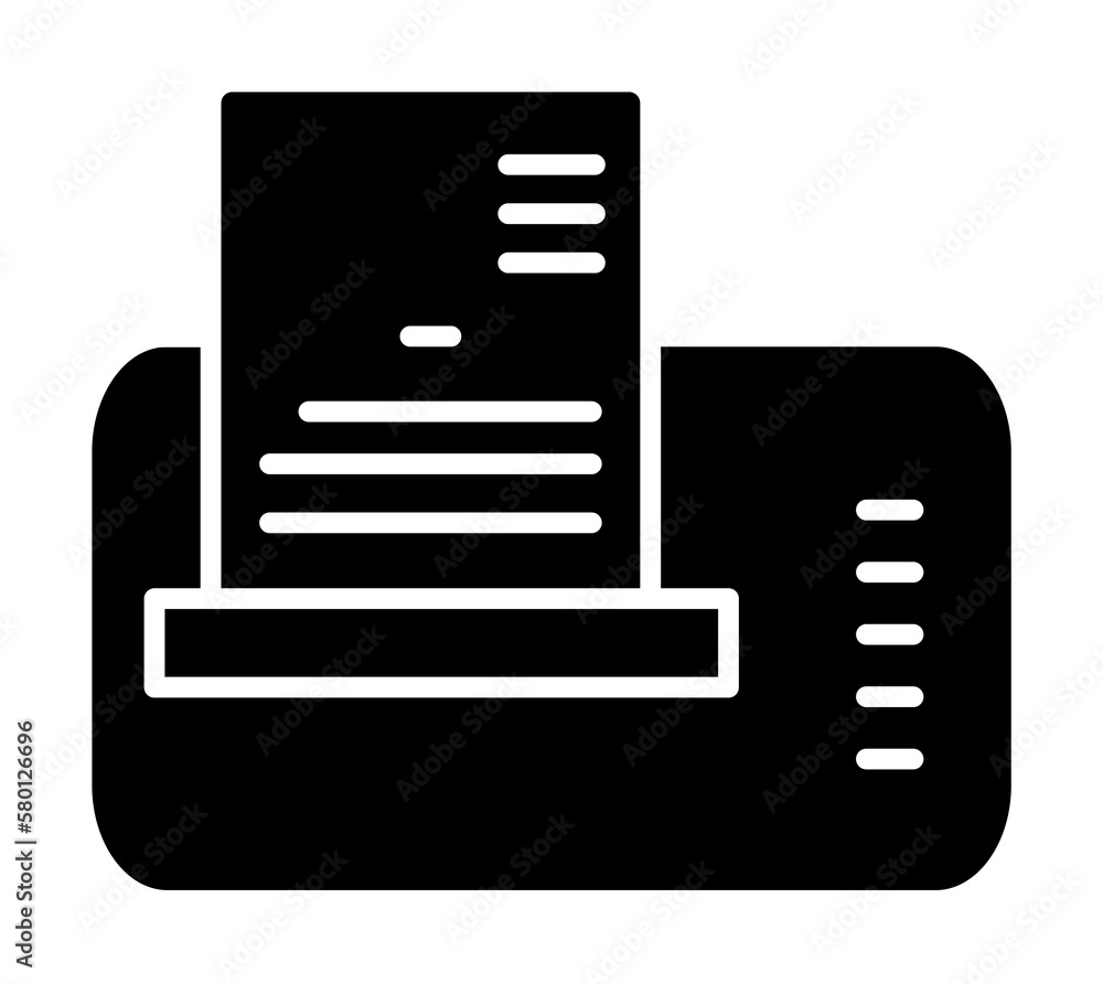 Poster fax machine paper icon. simple connection sign icons for ui and ux, website or mobile application on