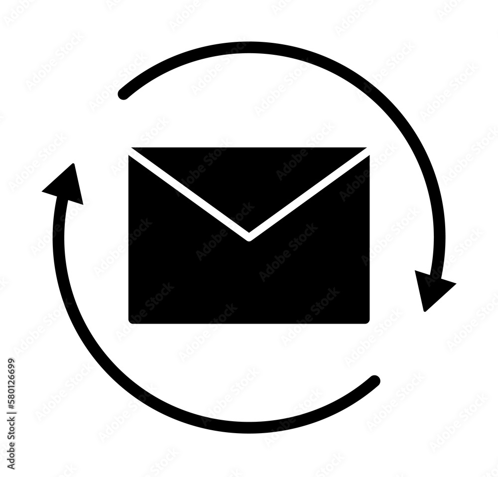 Aufkleber arrows message letter icon. simple connection sign icons for ui and ux, website or mobile applicatio