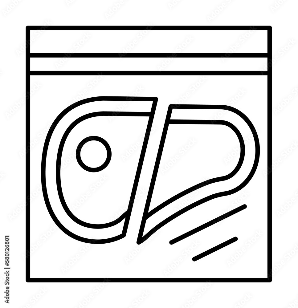 Aufkleber packet meat icon. simple line, outline cooking icons for ui and ux, website or mobile application on