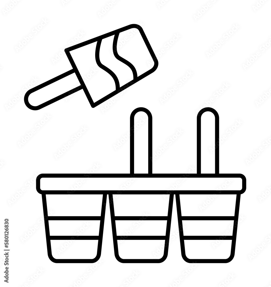Poster ice-cream form icon. simple line, outline cooking icons for ui and ux, website or mobile application