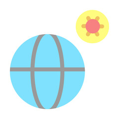 World, global, coronavirus icon. Simple color elements of viral pandemic icons for ui and ux, website or mobile application on white background