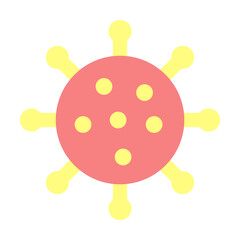 COVID-19, coronavirus icon. Simple color elements of viral pandemic icons for ui and ux, website or mobile application on white background