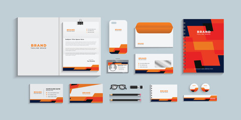 Corporate identity template, business stationery set.eps