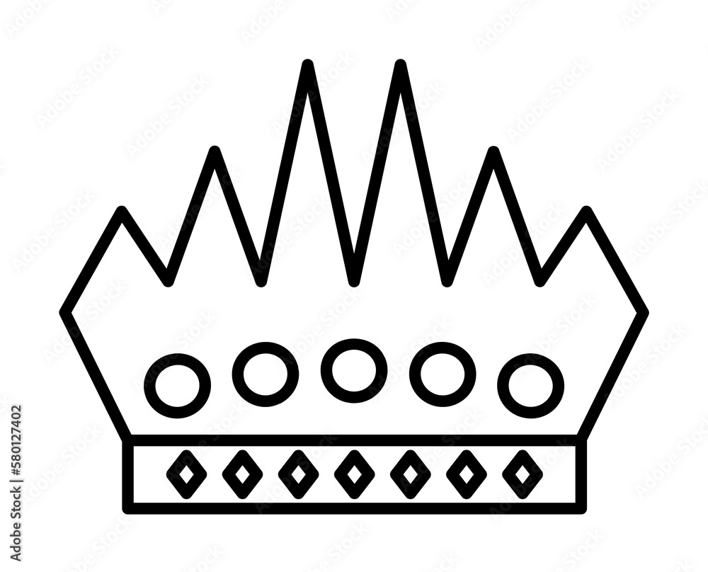 Poster king crown icon. element of royalty for mobile concept and web apps icon. thin line icon for website