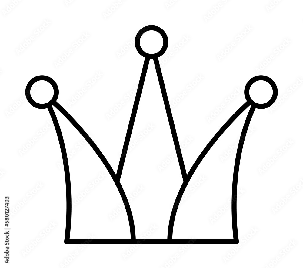 Poster woman crown icon. element of royalty for mobile concept and web apps icon. thin line icon for websit