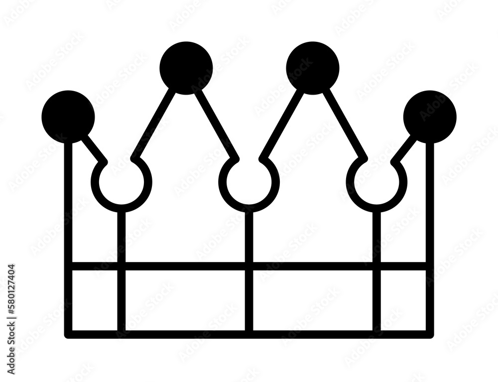 Poster woman crown icon. element of royalty for mobile concept and web apps icon. thin line icon for websit