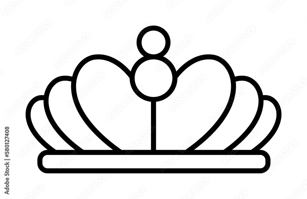 Poster king crown icon. element of royalty for mobile concept and web apps icon. thin line icon for website