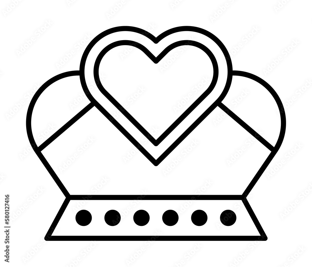 Poster woman crown icon. element of royalty for mobile concept and web apps icon. thin line icon for websit