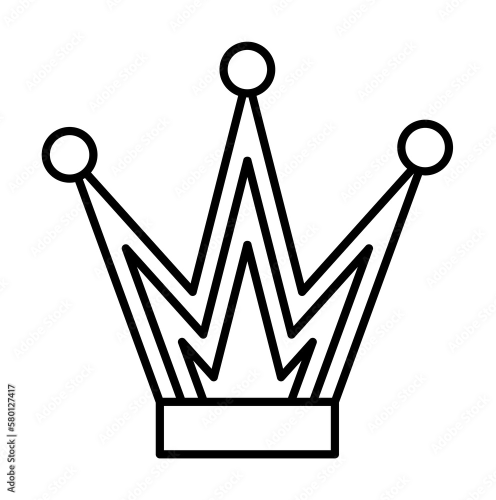 Poster woman crown icon. element of royalty for mobile concept and web apps icon. thin line icon for websit