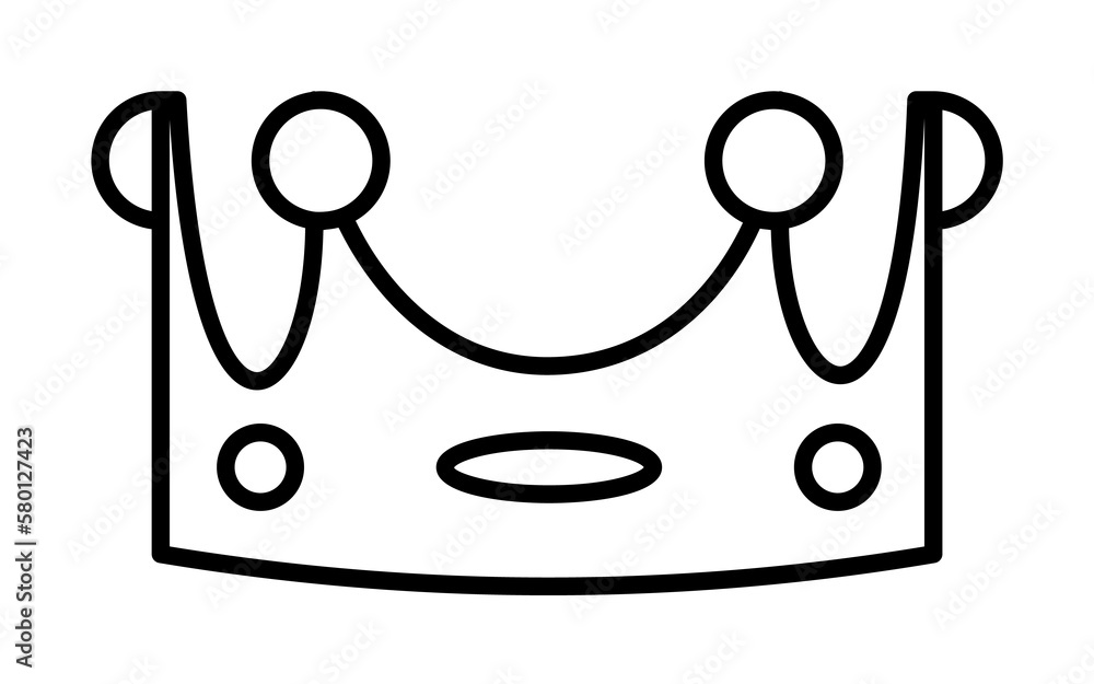 Poster king crown icon. element of royalty for mobile concept and web apps icon. thin line icon for website