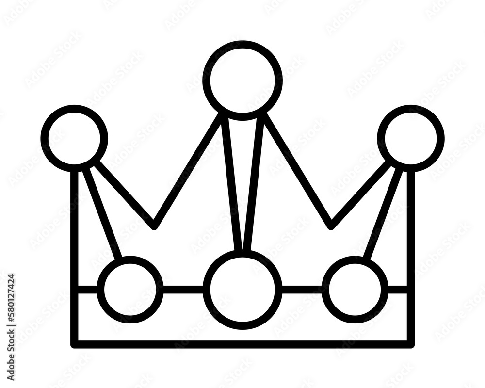 Poster king crown icon. element of royalty for mobile concept and web apps icon. thin line icon for website