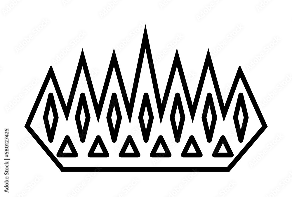 Poster king crown icon. element of royalty for mobile concept and web apps icon. thin line icon for website