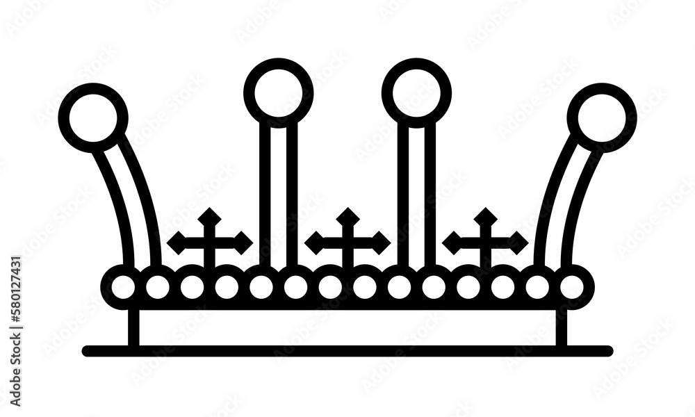 Poster king crown icon. element of royalty for mobile concept and web apps icon. thin line icon for website