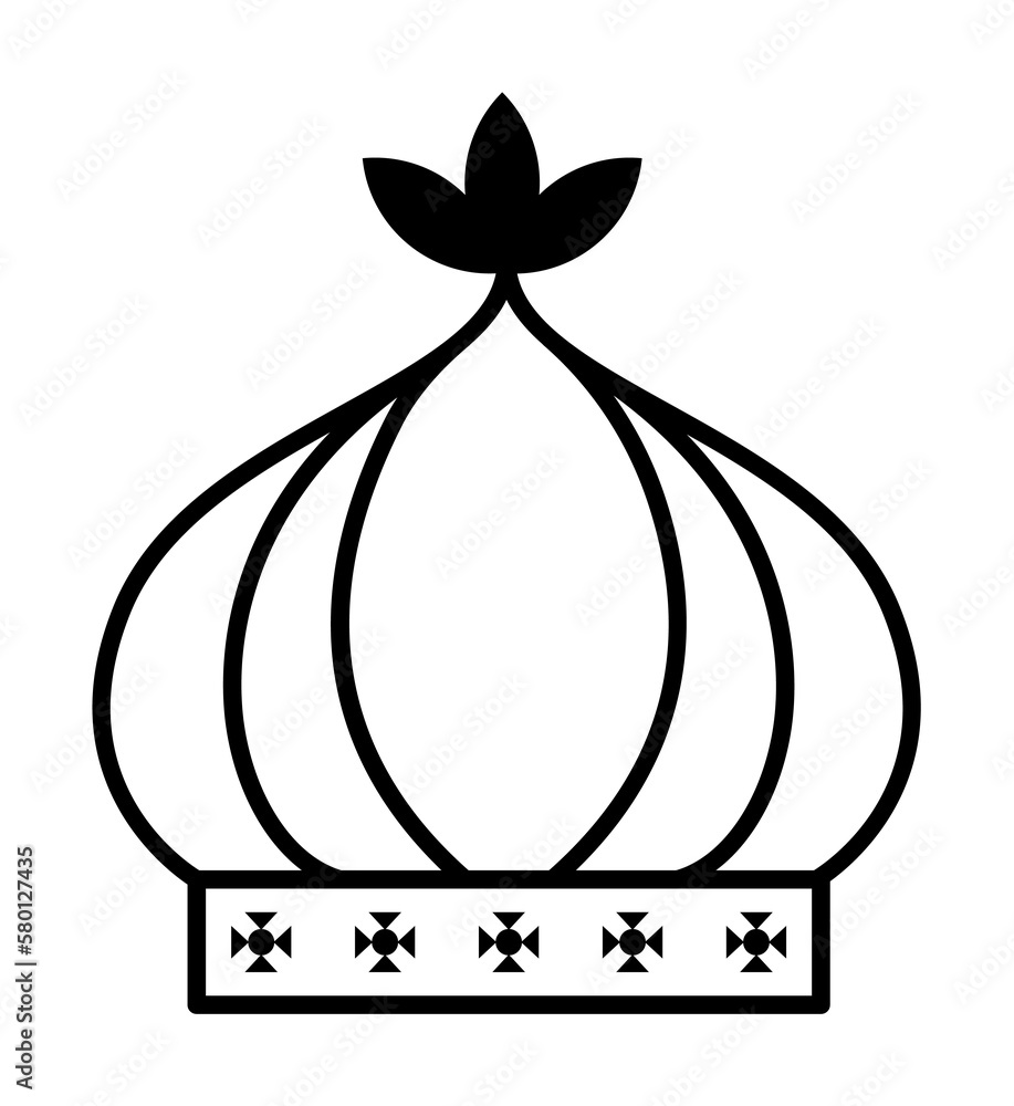 Poster crown priest icon. element of royalty for mobile concept and web apps icon. thin line icon for websi