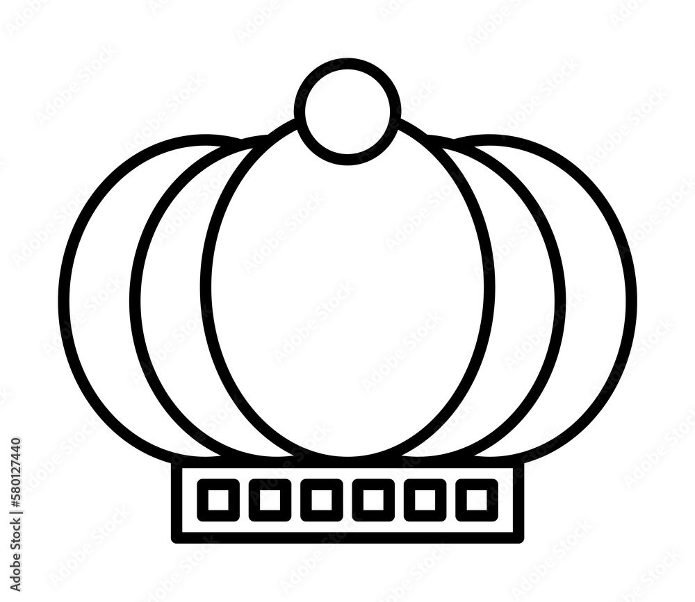 Poster turban, king crown icon. element of royalty for mobile concept and web apps icon. thin line icon for