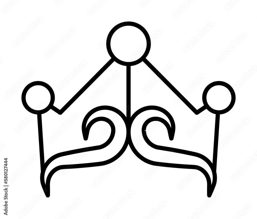 Poster woman crown icon. element of royalty for mobile concept and web apps icon. thin line icon for websit