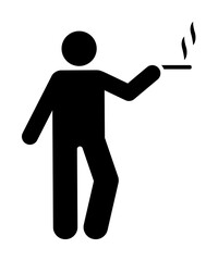 Man, smoke, unhealthy icon. Element of daily routine pictogram icon on white background
