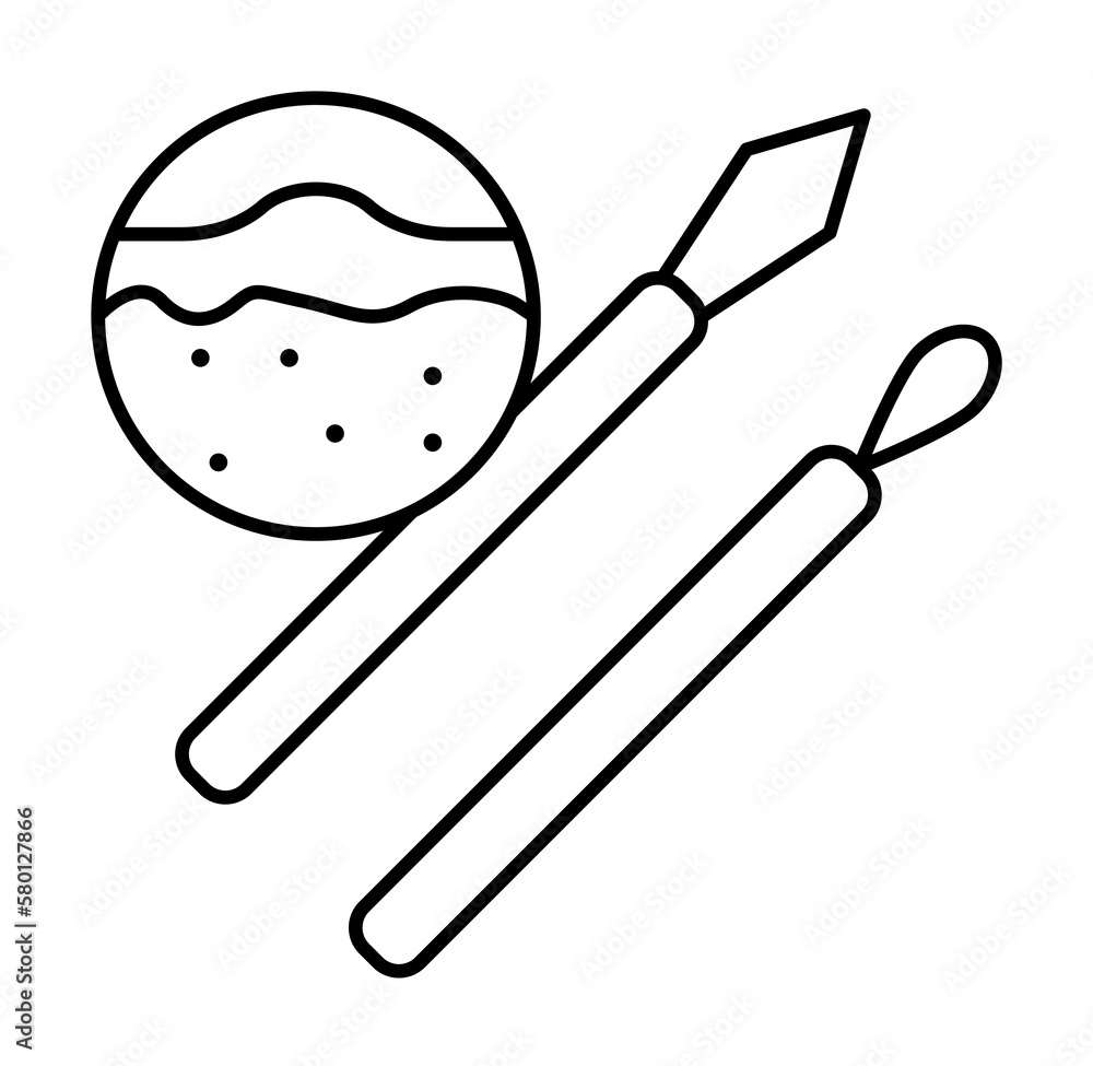 Poster hook tools icon. simple line, outline of dermatology icons for ui and ux, website or mobile applicat
