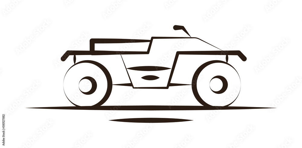 Aufkleber buggies desert car icon. element of desert icon for mobile concept and web apps. hand draw buggies d