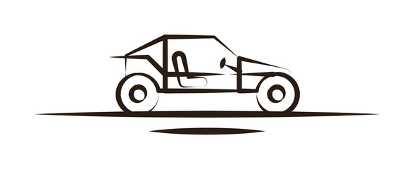 buggies desert car icon. Element of desert icon for mobile concept and web apps. Hand draw buggies desert car icon can be used for web and mobile on white background