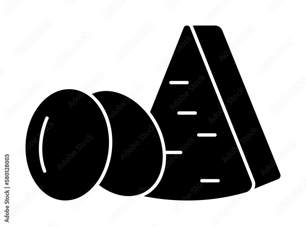 Poster cheese egg icon. simple diet icons for ui and ux, website or mobile application on white background