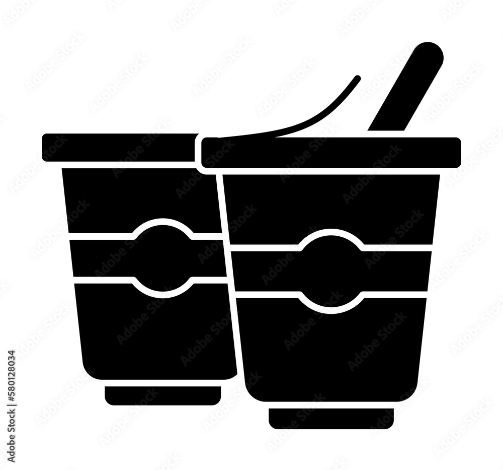 Poster yogurt diet icon. simple diet icons for ui and ux, website or mobile application on white background