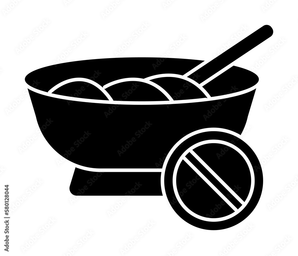 Poster food no diet icon. simple diet icons for ui and ux, website or mobile application on white backgroun