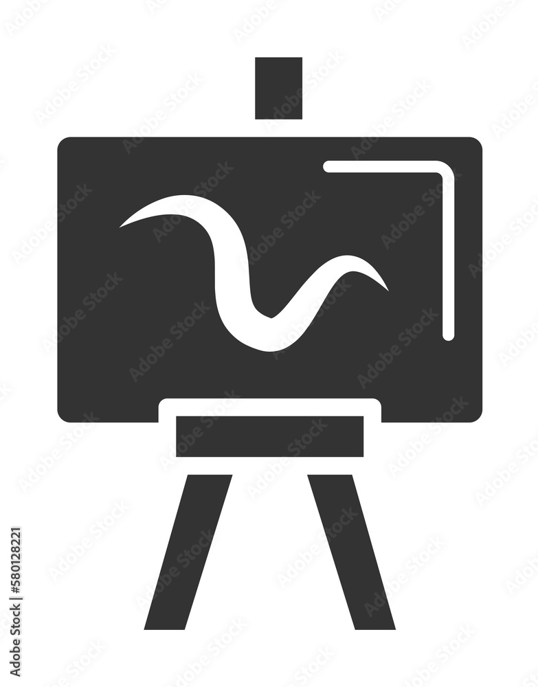 Poster easel, paint icon. simple drawing tools icons for ui and ux, website or mobile application on white 