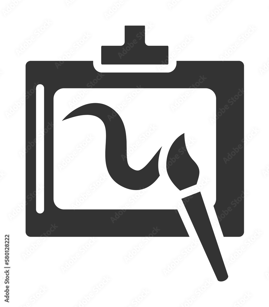 Poster brush, paper icon. simple drawing tools icons for ui and ux, website or mobile application on white 