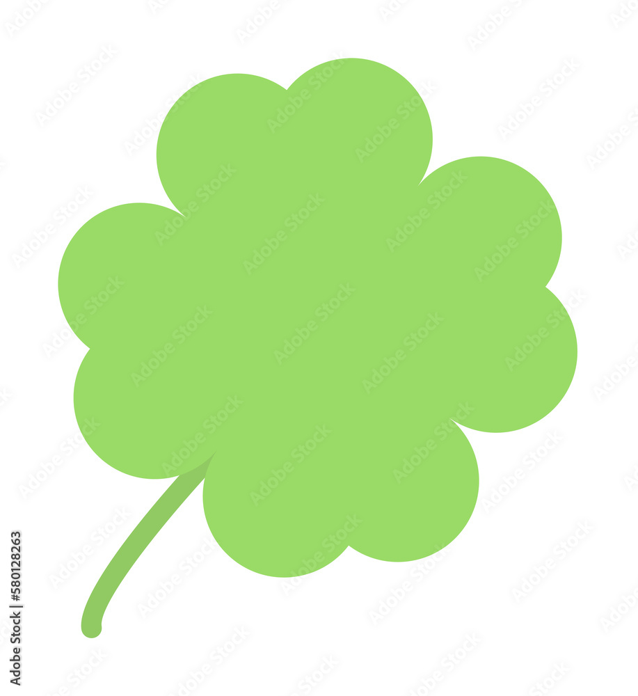 Poster leaf quatrefoil color icon. simple color elements of religious holiday for ui and ux, website or mob