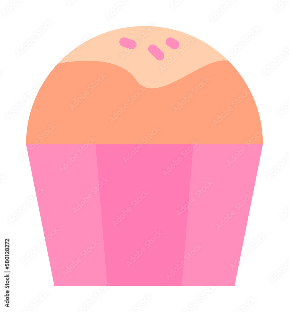 Poster cupcake cake color icon. simple color elements of religious holiday for ui and ux, website or mobile