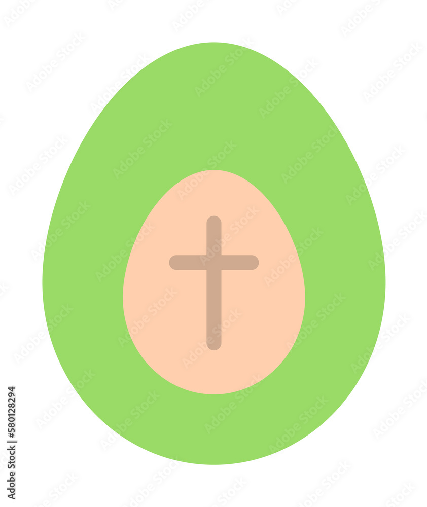 Poster egg easter color icon. simple color elements of religious holiday for ui and ux, website or mobile a