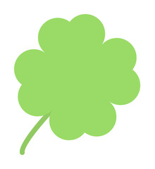 Leaf quatrefoil color icon. Simple color elements of religious holiday for ui and ux, website or mobile application on white background