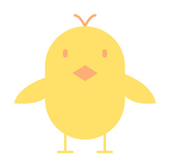 Chick bird color icon. Simple color elements of religious holiday for ui and ux, website or mobile application on white background