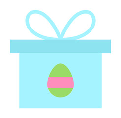 Gift egg color icon. Simple color elements of religious holiday for ui and ux, website or mobile application on white background
