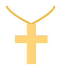 Cross Christianity color icon. Simple color elements of religious holiday for ui and ux, website or mobile application on white background