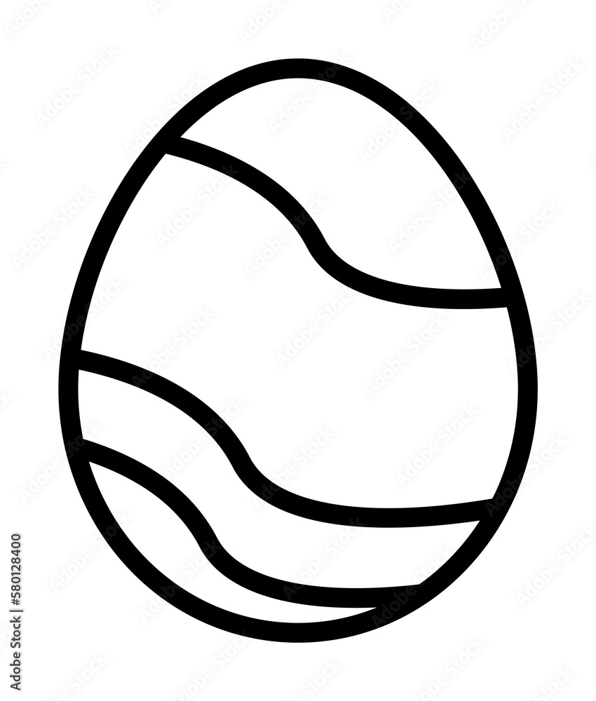 Poster egg easter icon. simple line elements of religious holiday for ui and ux, website or mobile applicat