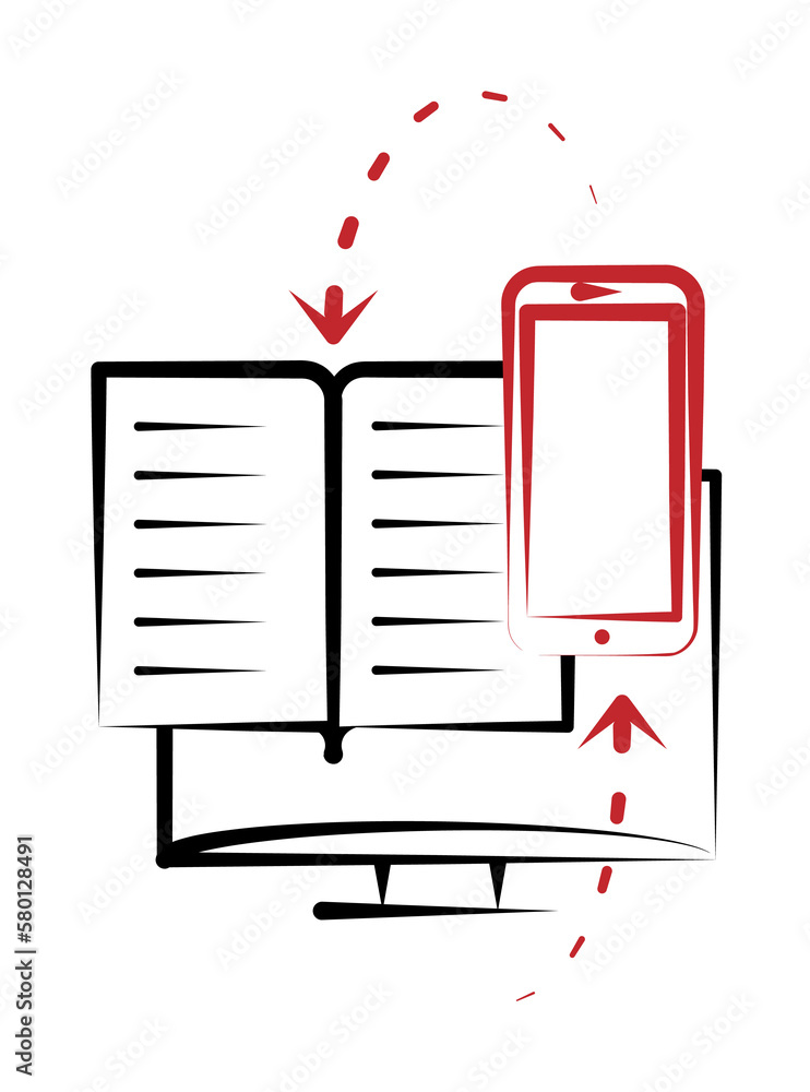 Poster e learning 2 colored line icon. simple colored element illustration. e learning outline symbol desig