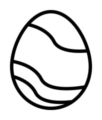 Egg Easter icon. Simple line elements of religious holiday for ui and ux, website or mobile application on white background