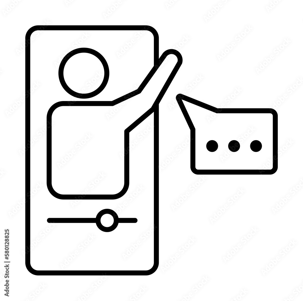 Poster education elarning mobile tutor icon. simple line, outline of e-learning system icons for ui and ux,