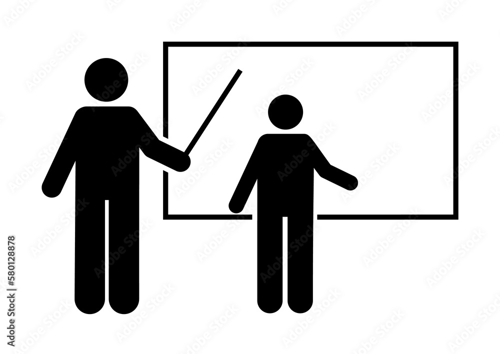 Poster class, student, teaching icon. element of enrichment program for school icon. premium quality graphi