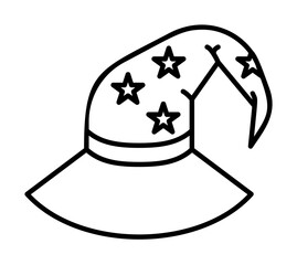 Witch hat, fairy tale icon. Element of fairy Tale icon on white background